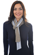 Cashmere & Yak ladies scarves mufflers luvo sky blue natural grey 164 x 26 cm